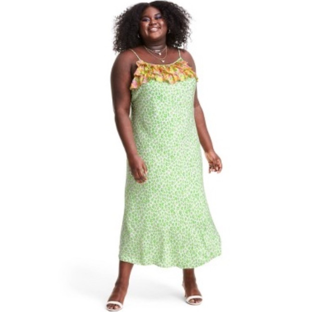 RIXO Target Leopard Sleeveless Ruffle Slip Dress - Picture 15 of 15